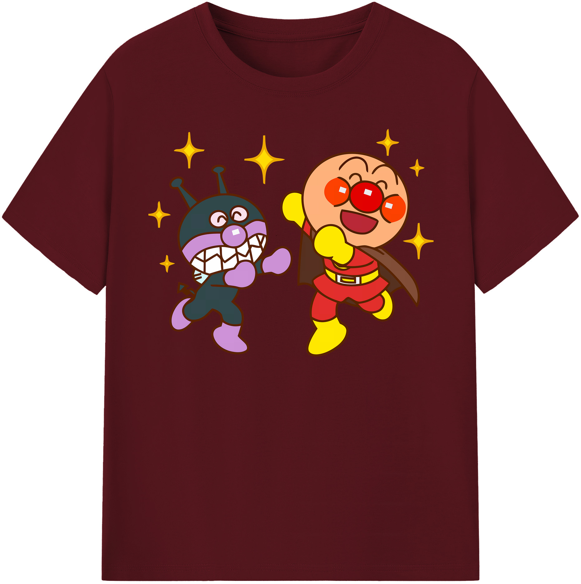 （画像用） アンパンマン Anpanman 綿100％半袖Tシャツ（フロントプリント）